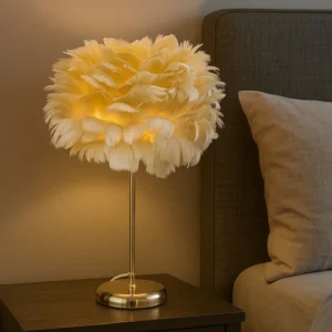 Feather Light Decorative Table Lamp – Modern Ambient Lighting