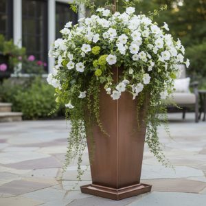 H Potter 36 Tall Tapered Copper Entryway Planter