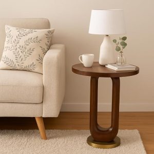 Little eXtra Round Coffee Table with Wooden Top  Modern Sofa Side Table, End Table and Corner Table for Living Room, Bedroom & Home Decor  Compact, Stylish & Durable.