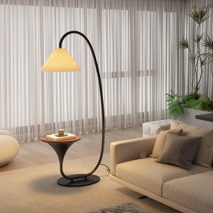 Modern Luxury LED E27 Smart Iron Metal Standing Floor Lamp for Bedroom Bedside and Living Room Use