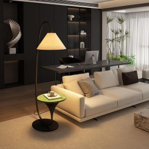 Modern Luxury LED E27 Smart Iron Metal Standing Floor Lamp for Bedroom Bedside and Living Room Use