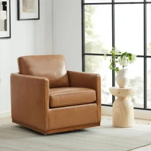 Spruce & Spring Shane Modern Swivel Accent Arm Chair