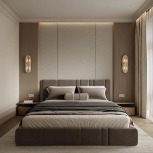 Simple elegant modern bed