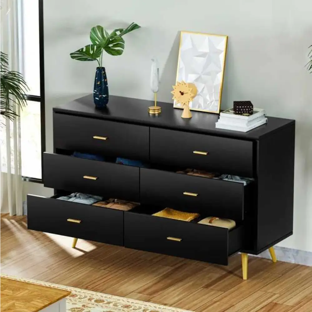 ROOTS - Noir Glamour 6-Drawer Dresser