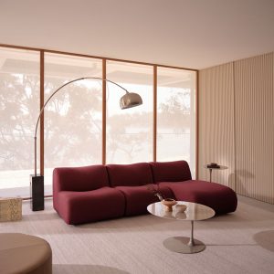 ROOTS - Aesthetic Low-Profile Curved Sofa