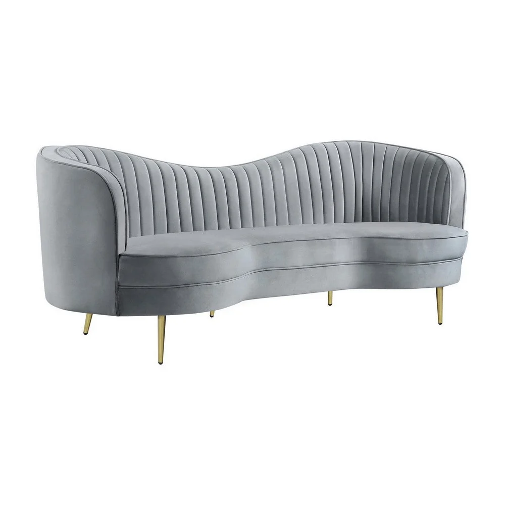 ROOTS - Art Deco-Inspired Curved Kidney Sofa - Image 2