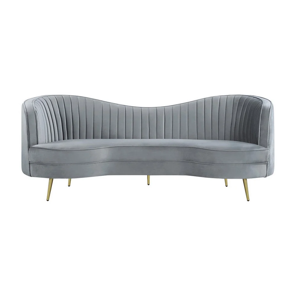 ROOTS - Art Deco-Inspired Curved Kidney Sofa - Image 3