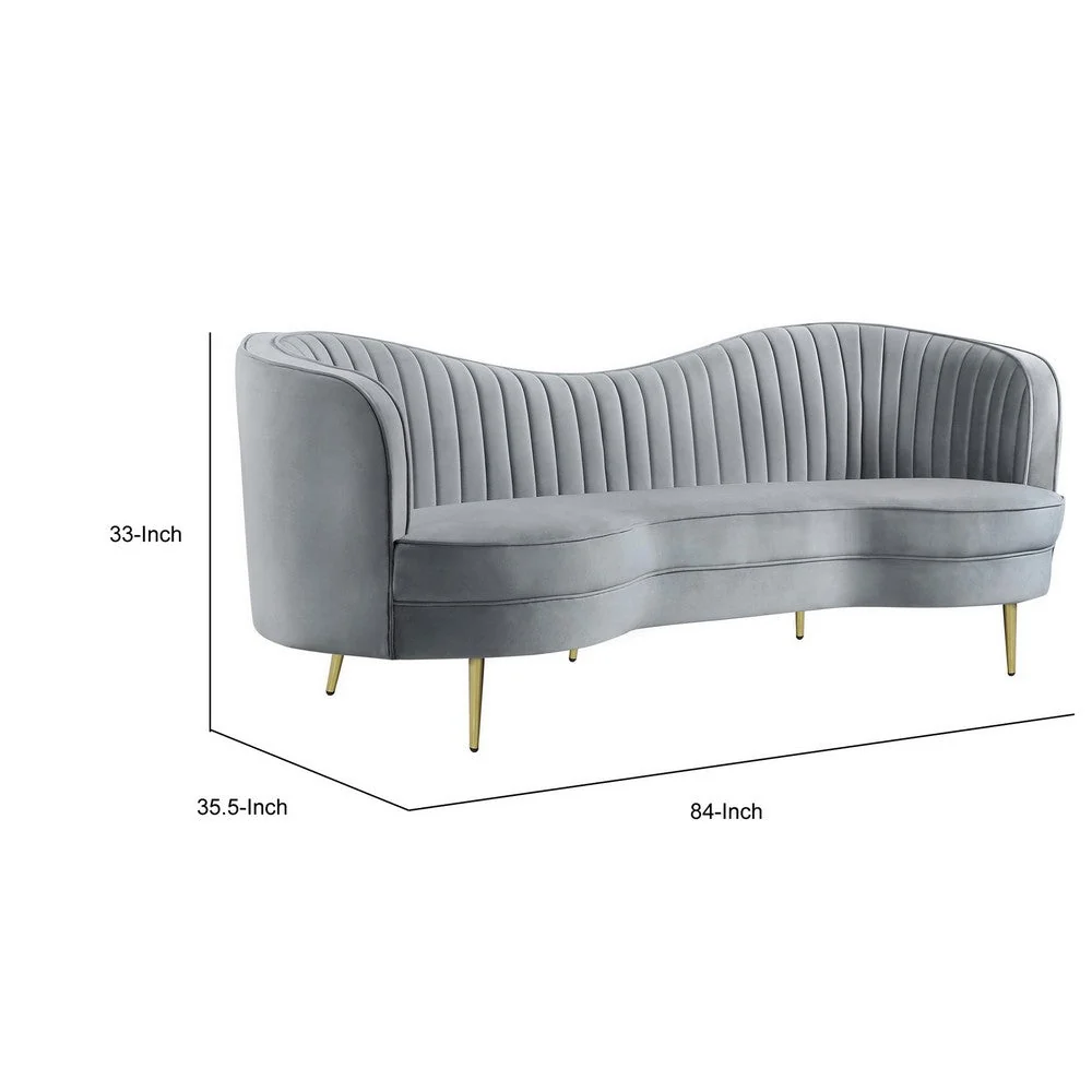 ROOTS - Art Deco-Inspired Curved Kidney Sofa - Image 6