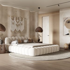ROOTS - Haven Fluted Upholstered Bed