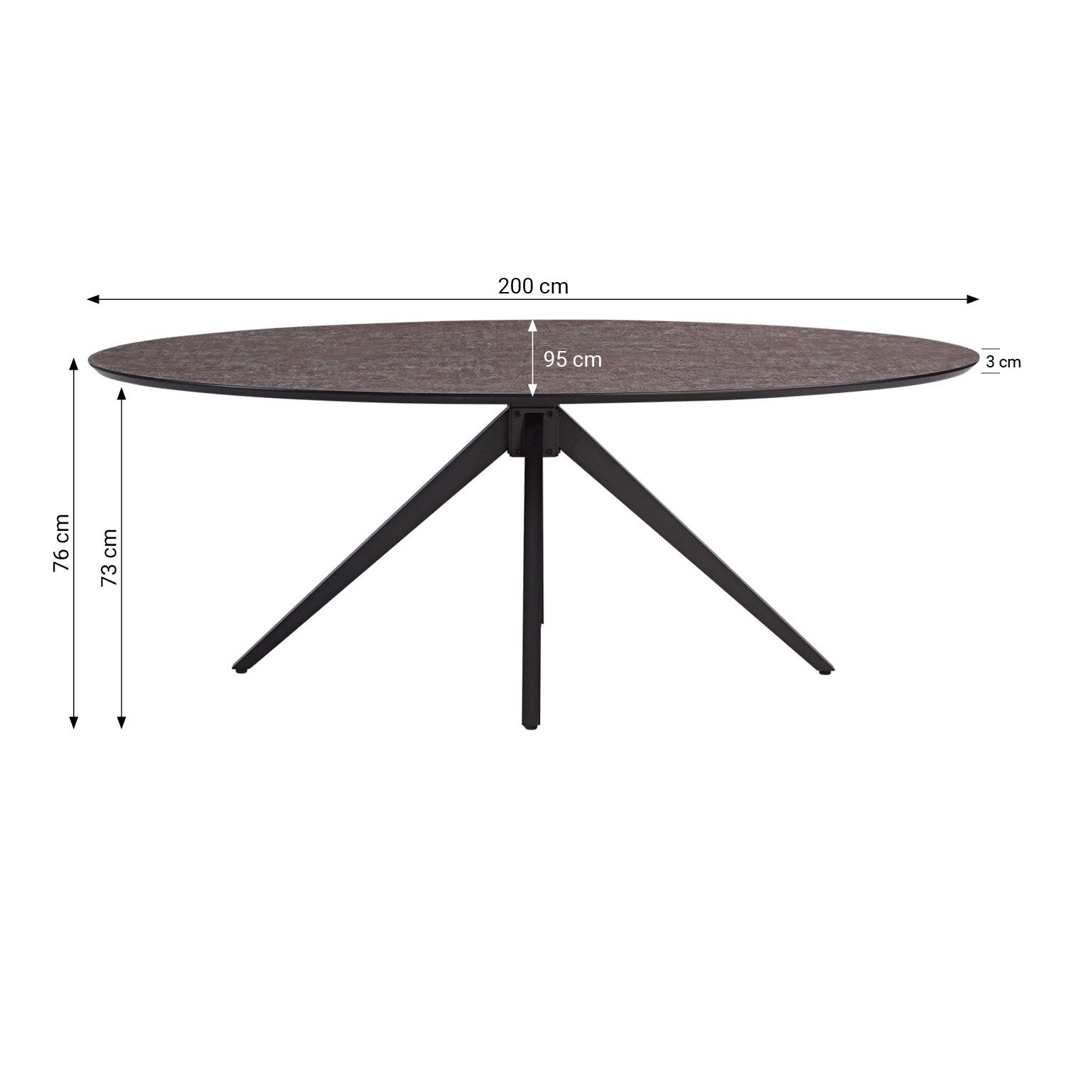 ROOTS - 4-Seater Oval Dining Table Set with Modern Swivel Dining Chairs - Image 5