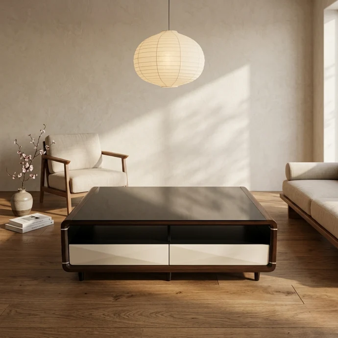 ROOTS - Aura Curved Glass Coffee Table - Image 2